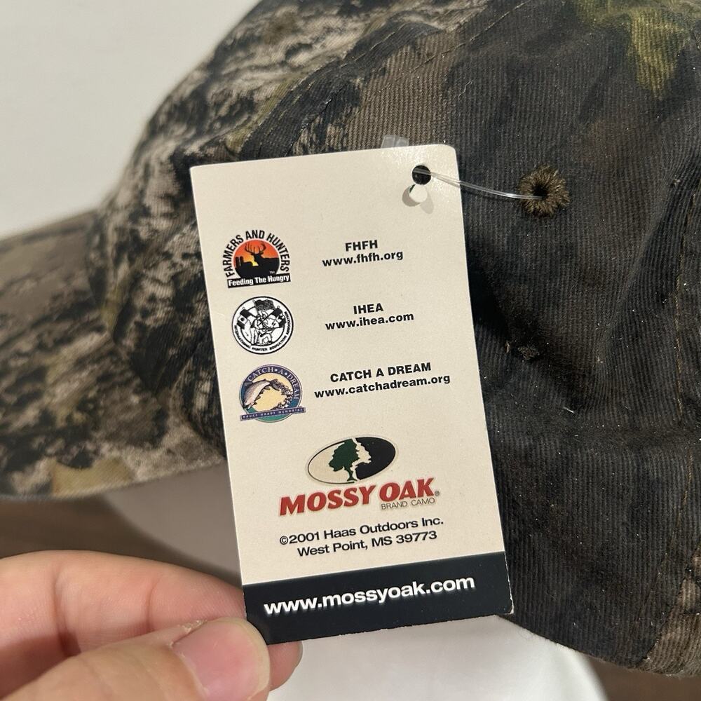 Vintage NWT Mossy Oak Camo Snapback Hat Cap Port Authority Hunting Deadstock NOS - Picture 7 of 10